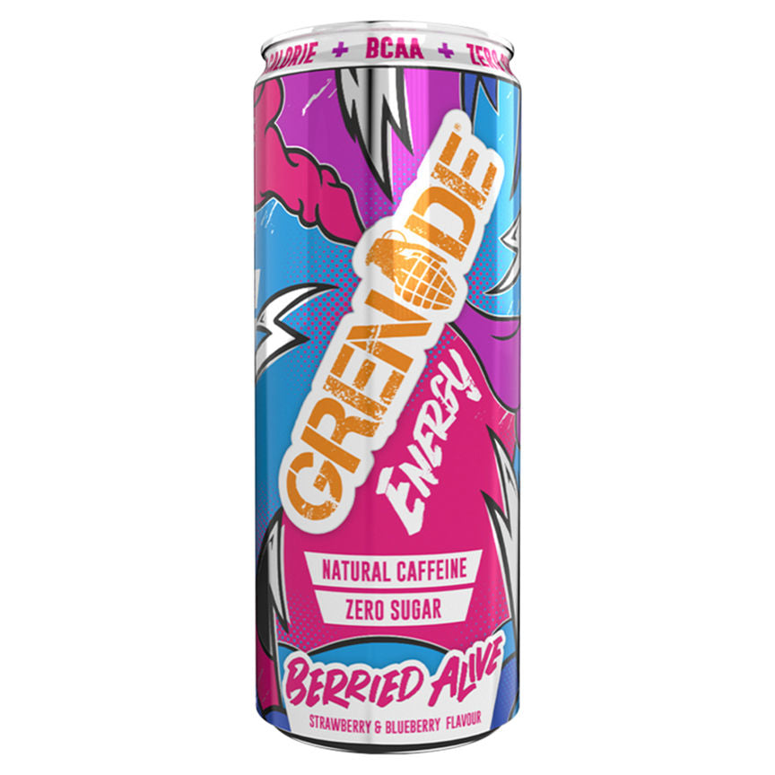 Grenade Energy Berried Alive Strawberry & Blueberry Can GOODS ASDA   