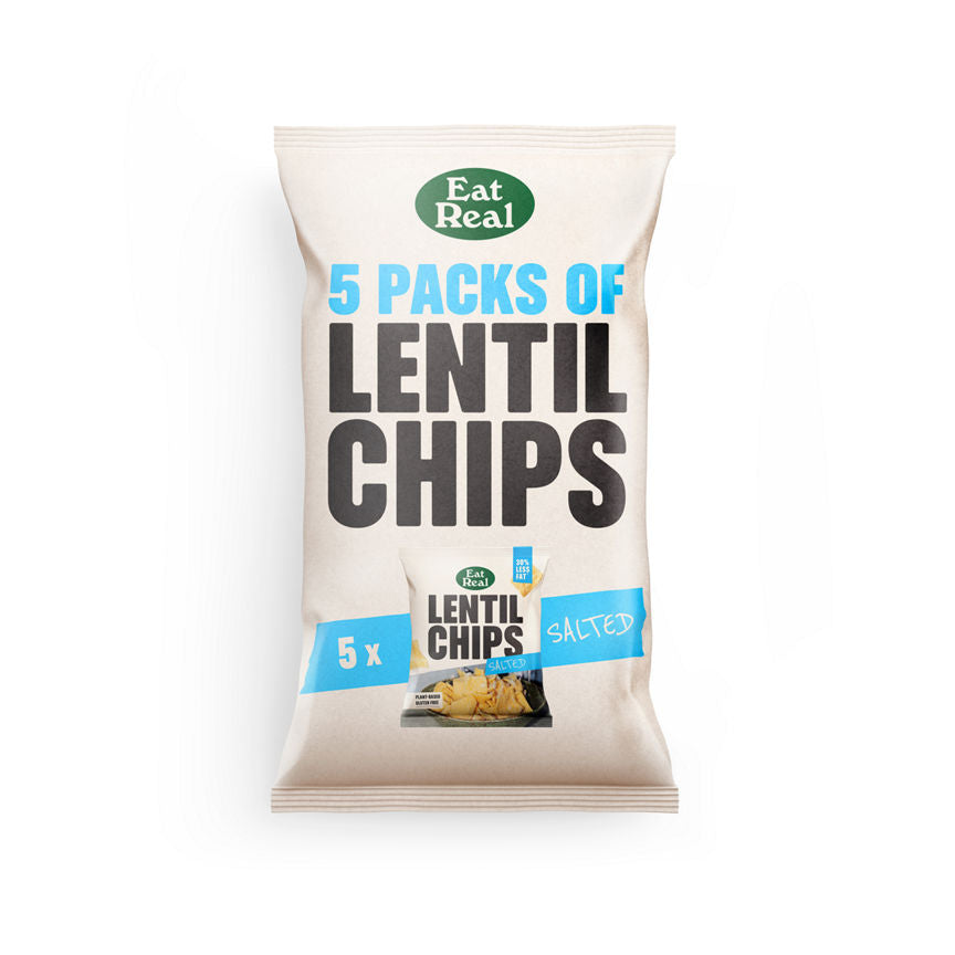 Eat Real Lentil Chips Salted 5 x 18g (90g)