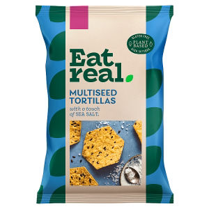 Eat Real multiseed tortillas sea salt 160g - British product