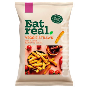 Eat Real Veggie Straws sweet barbecue glaze 110g - British product