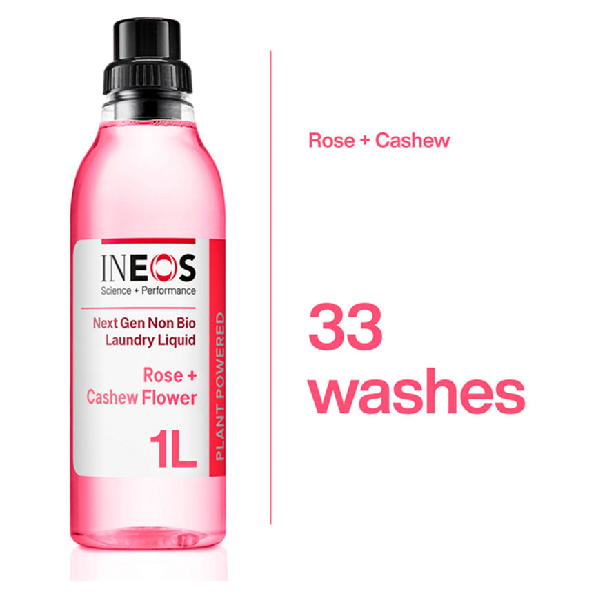 INEOS Next Gen Non Bio Laundry Liquid Rose + Cashew Flower GOODS ASDA   