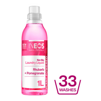 INEOS Non Bio Laundry Liquid Rhubarb and Pomegranate 1000ml, UK version