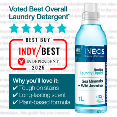 INEOS laundry liquid Sea Minerals Wild Jasmine 1000ml, imported from the UK