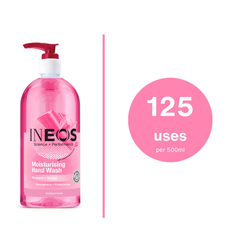 INEOS Rhubarb + Tonka hand wash 500ml, imported from the UK