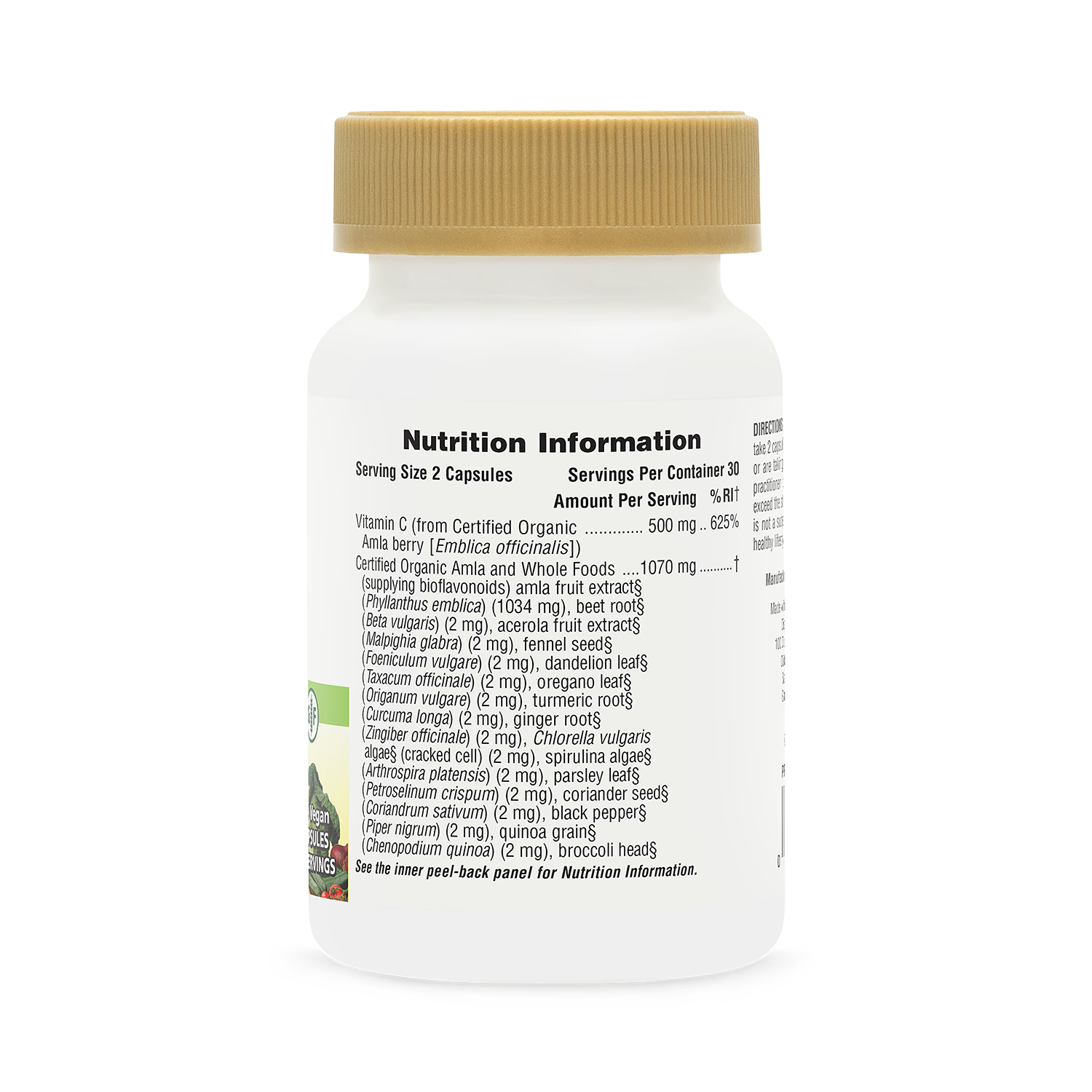 NaturesPlus organic vitamin C 60 capsules (British brand)