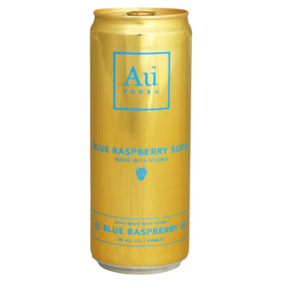 Au Vodka Blue Raspberry Alcoholic Soda 330ml - British product