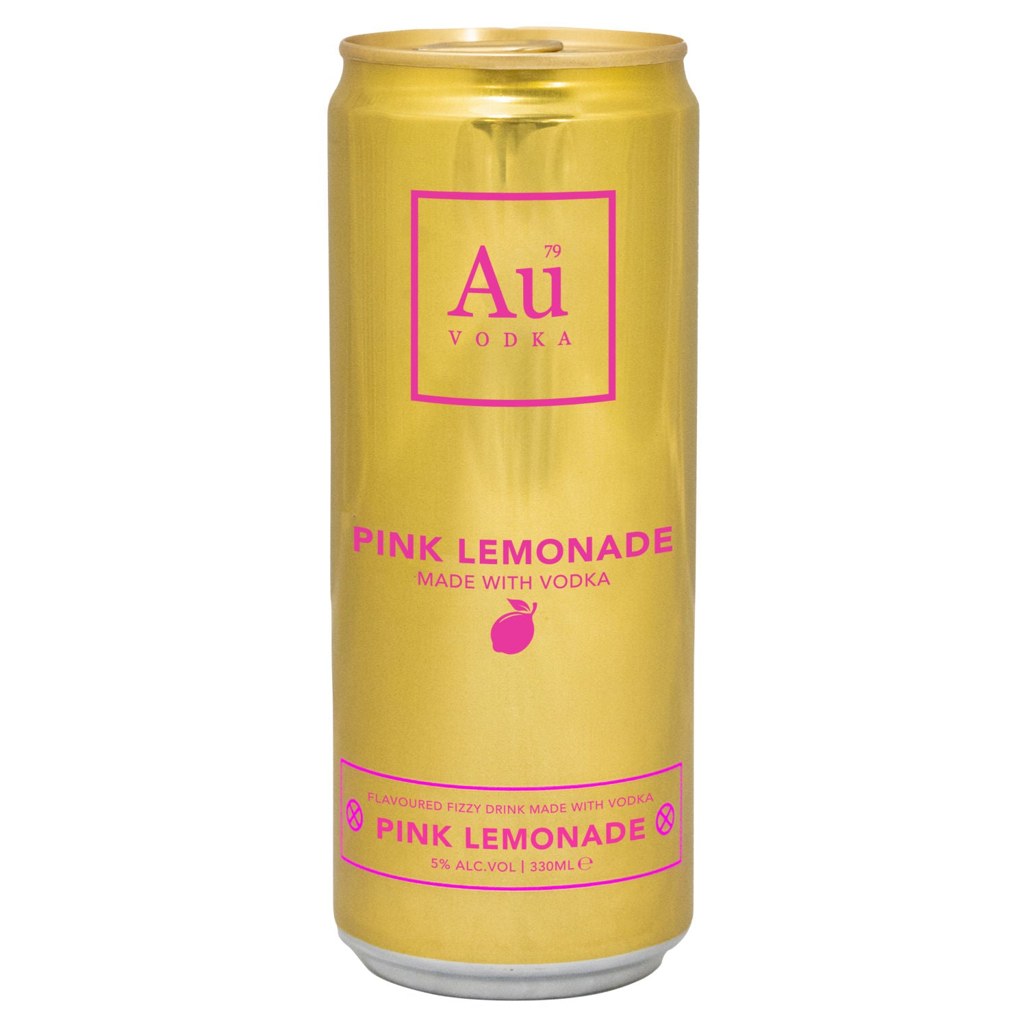 Au Vodka Pink Lemonade 330ml fizzy drink, imported from the UK