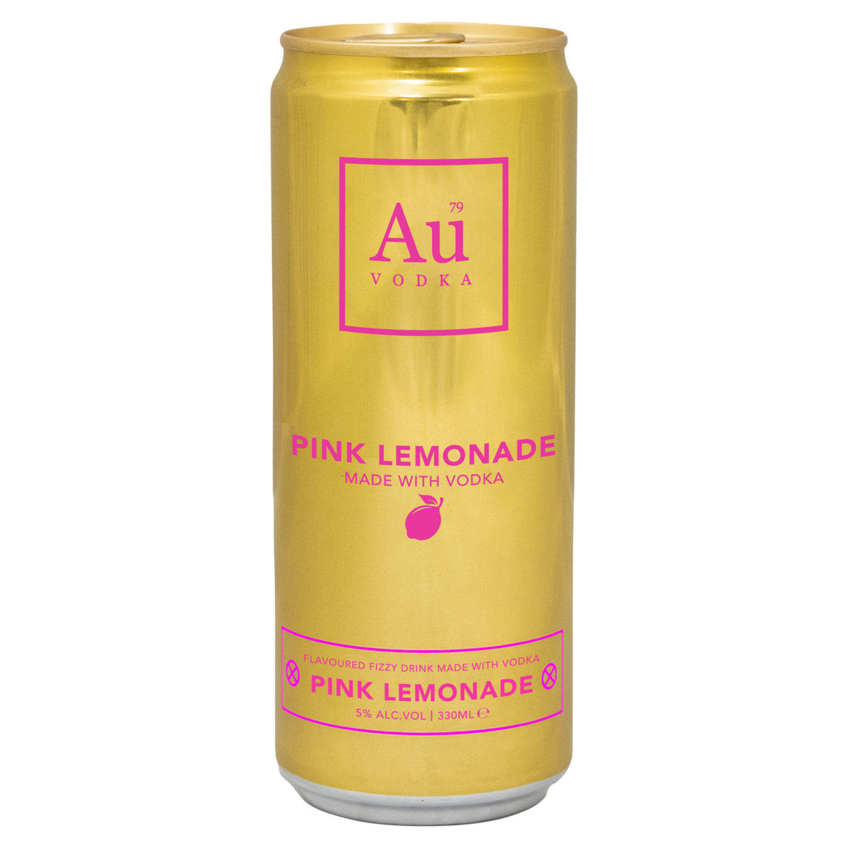 Au Vodka Pink Lemonade 330ml fizzy drink, imported from the UK