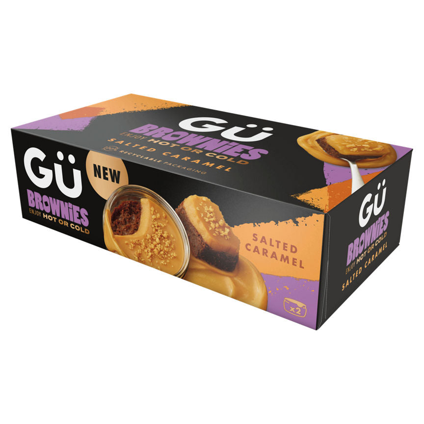 GU Brownies Salted Caramel 2 x 80g (160g) GOODS ASDA   