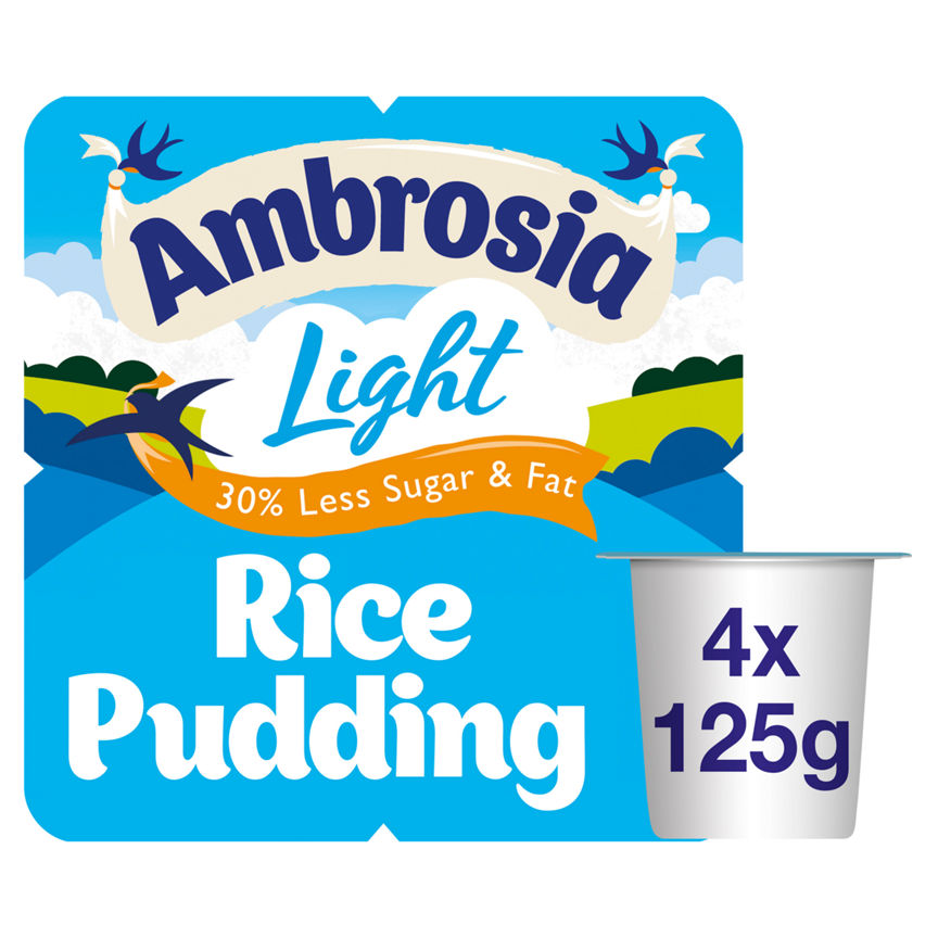 Ambrosia Light Rice Pudding 4 x 125g (500g) GOODS ASDA   