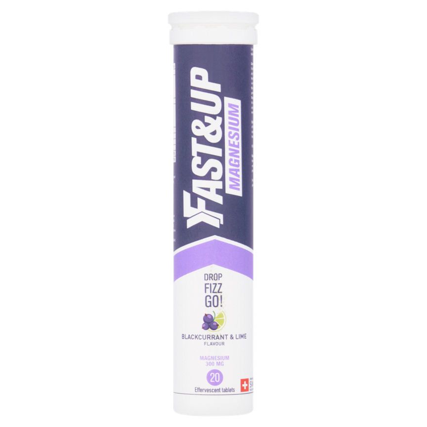 Fast & Up Magnesium Blackcurrant & Lime Flavour 20 Effervescent Tablets 80g GOODS ASDA   