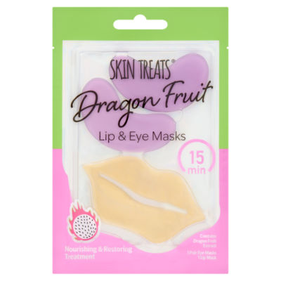 Skin Treats Dragon Fruit lip & eye masks 14.5g, imported from the UK