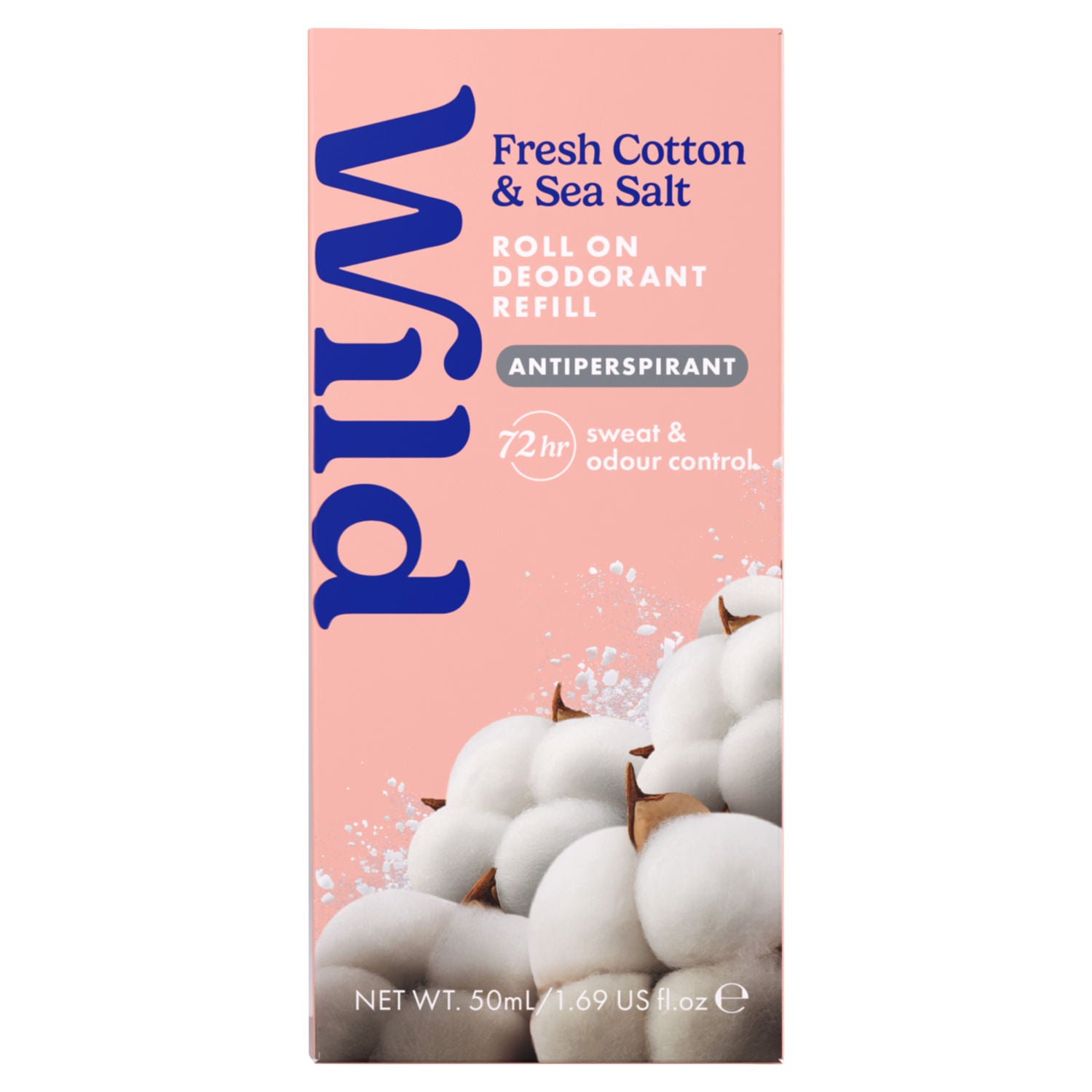 Wild Fresh Cotton & Sea Salt deodorant refill 50ml - British product
