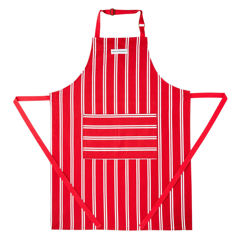 Fortnum's red stripe cotton apron (British brand)