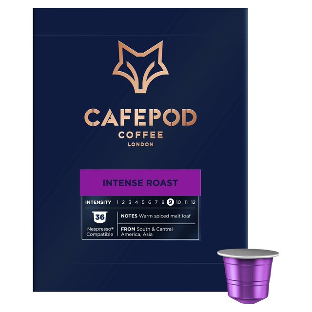 CafePod Intense Roast Nespresso Compatible Aluminium Coffee Pods   36 per pack GOODS M&S   