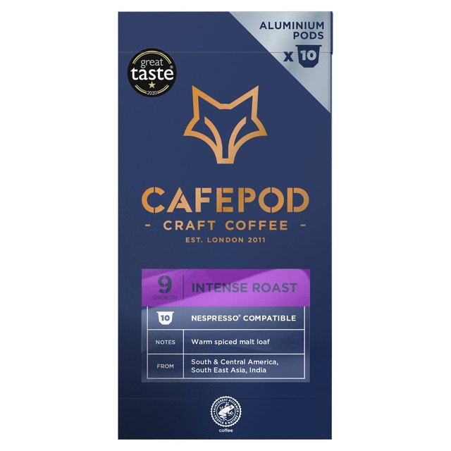 CafePod Intense Roast Nespresso Compatible Aluminium Coffee Pods   10 per pack GOODS M&S   