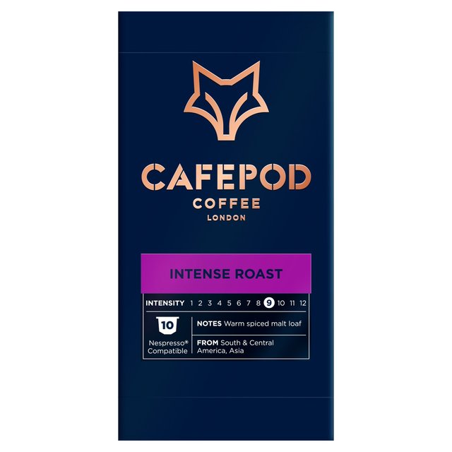 CafePod Intense Roast Nespresso Compatible Aluminium Coffee Pods   10 per pack GOODS M&S   