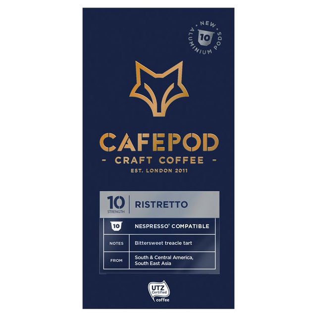 CafePod Ristretto Nespresso Compatible Aluminium Coffee Pods   10 per pack GOODS M&S   