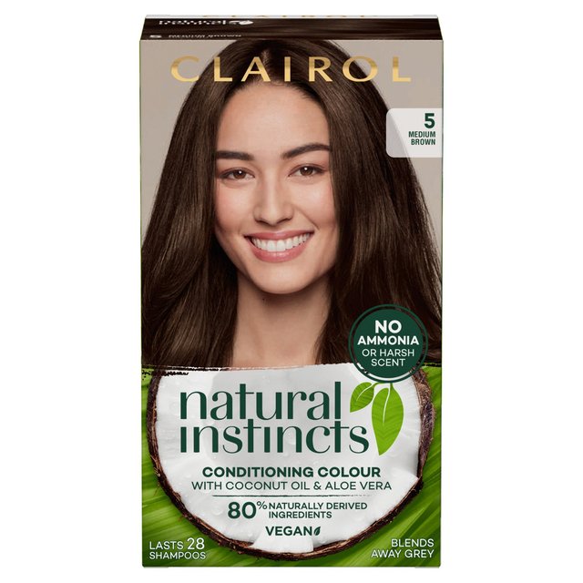 Clairol Natural Instincts Hair Dye 5 Medium Brown GOODS M&S   