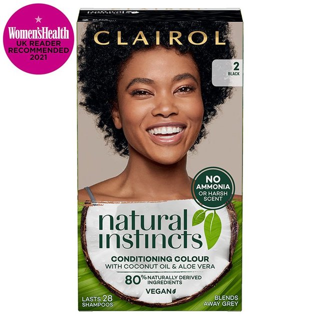 Clairol Natural Instincts Semi Permanent Hair Dye 2 Black GOODS M&S   