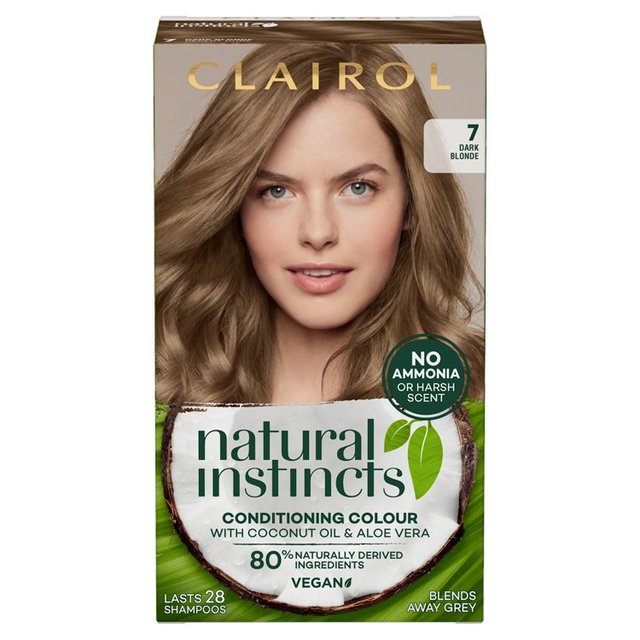 Clairol Natural Instincts Hair Dye 7 Dark Blonde GOODS M&S   