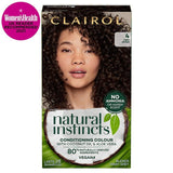 Clairol Natural Instincts Semi Permanent Hair Dye 4 Dark Brown GOODS M&S   