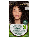 Clairol Natural Instincts Semi Permanent Hair Dye 4 Dark Brown GOODS M&S   