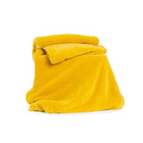 Deyongs Snuggle Touch Fleece Mustard Throw GOODS M&S   