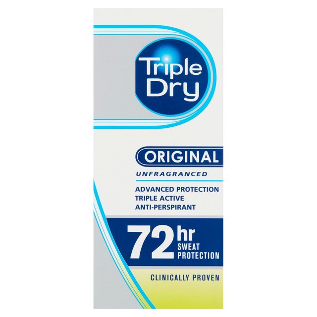 Triple Dry Original Unfragranced Anti-Perspirant Roll On    50ml