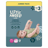 LITTLE ANGELS by ASDA Size 3 Comfort & Protect Jumbo Pack 98 Nappies GOODS ASDA   