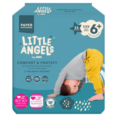 ASDA Little Angels nappies Size 6+ 26 Count, UK version