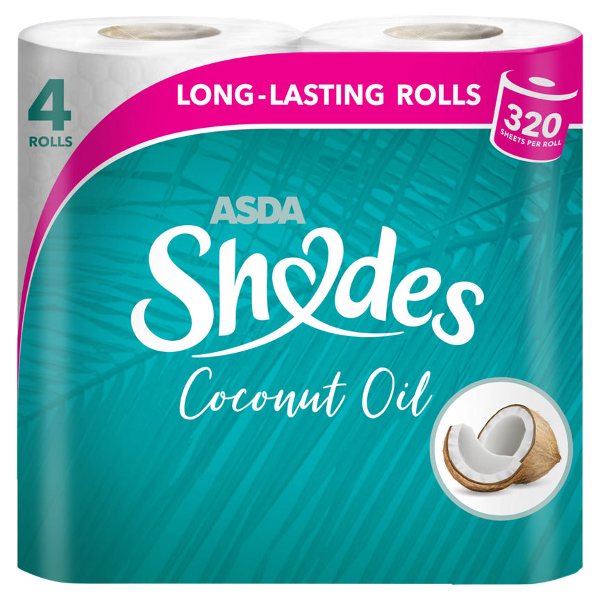 ASDA Shades Coconut Toilet Tissue 4 Rolls GOODS ASDA   