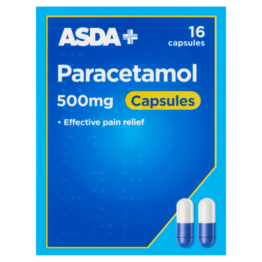 ASDA Paracetamol 500mg 16 Capsules GOODS ASDA   