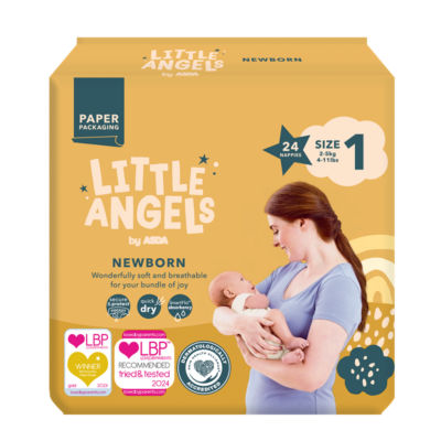 ASDA ASDA Little Angels Newborn Size 1 Baby Nappies 2-5kg 24 Pack- Buy online at McGrocer