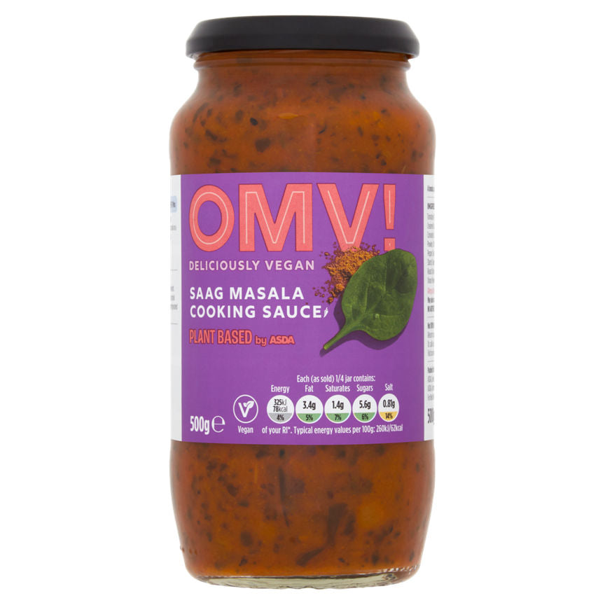 OMV! Deliciously Vegan Saag Masala Cooking Sauce GOODS ASDA   