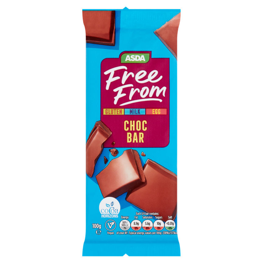 ASDA Free From Choc Bar 100g GOODS ASDA   