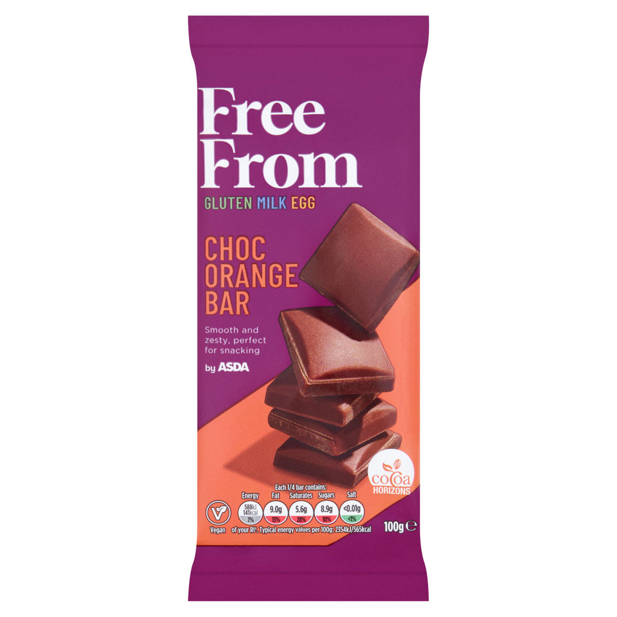 ASDA Free From choc orange bar 100g - British product