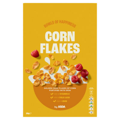 ASDA Fortified Corn Flakes with Vitamins and Iron 500g- Buy online at McGrocer