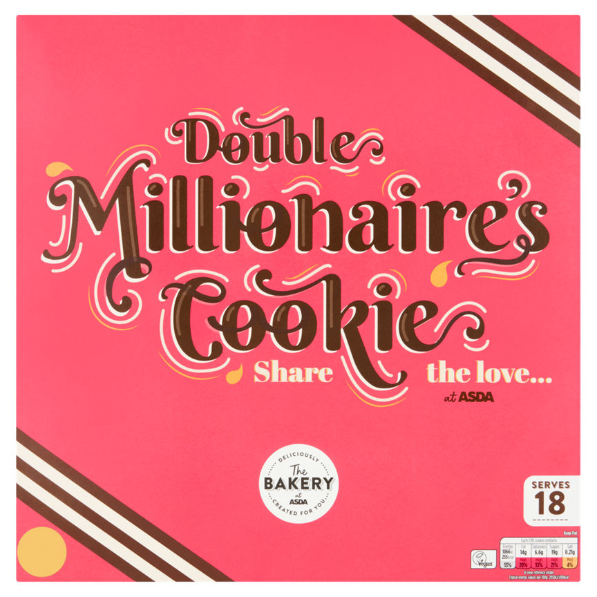 The BAKERY at ASDA Double Millionaire's Cookie