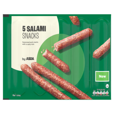 ASDA Cured Pork Salami Snacks 5 x 25g (125g)