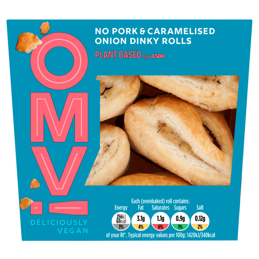 OMV! Deliciously Vegan No Pork & Caramelised Onion Dinky Rolls GOODS ASDA   