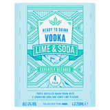 ASDA Vodka Lime and Soda 4 x 250ml GOODS ASDA   