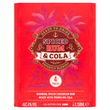 ASDA Spiced Rum and Cola 4 x 250ml GOODS ASDA   