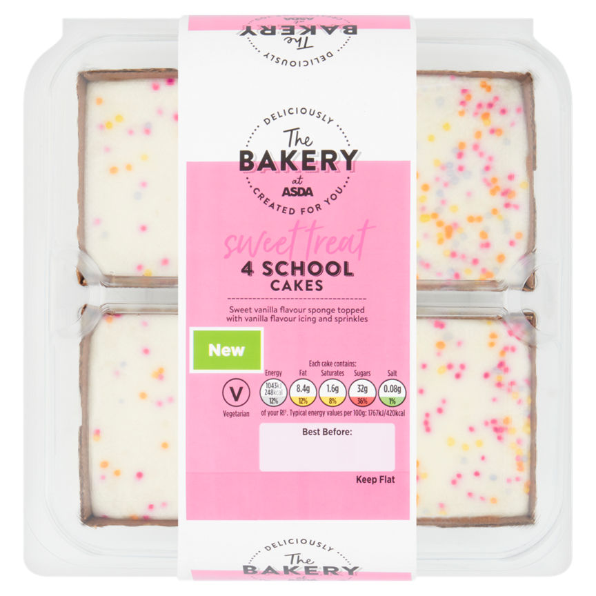 The BAKERY at ASDA 4 Sweet Treat School Cakes GOODS ASDA   