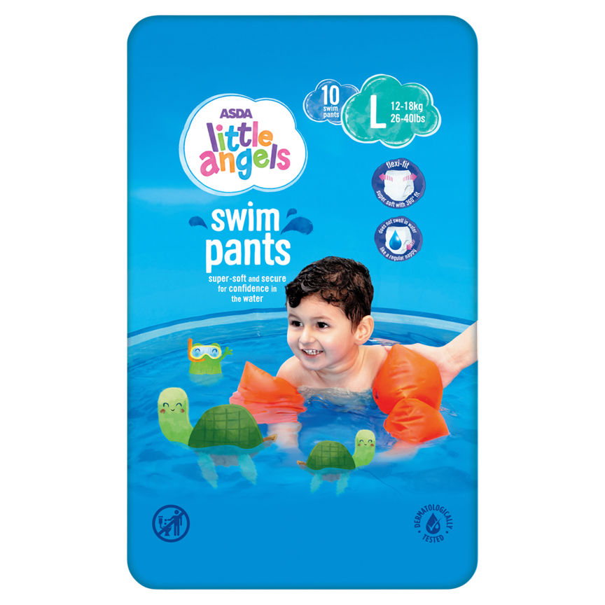 LITTLE ANGELS by ASDA Swim Pants L 12-18kg 26-40lbs 10 Swim Pants GOODS ASDA   