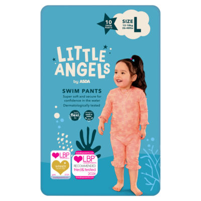 ASDA Little Angels Swim Pants Size L 12-18kg Baby Swim Nappies- Buy online at McGrocer