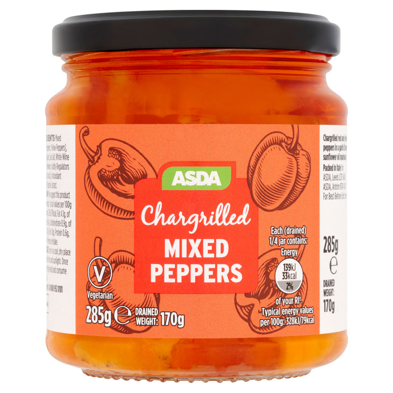 ASDA Chargrilled Mixed Peppers 285g