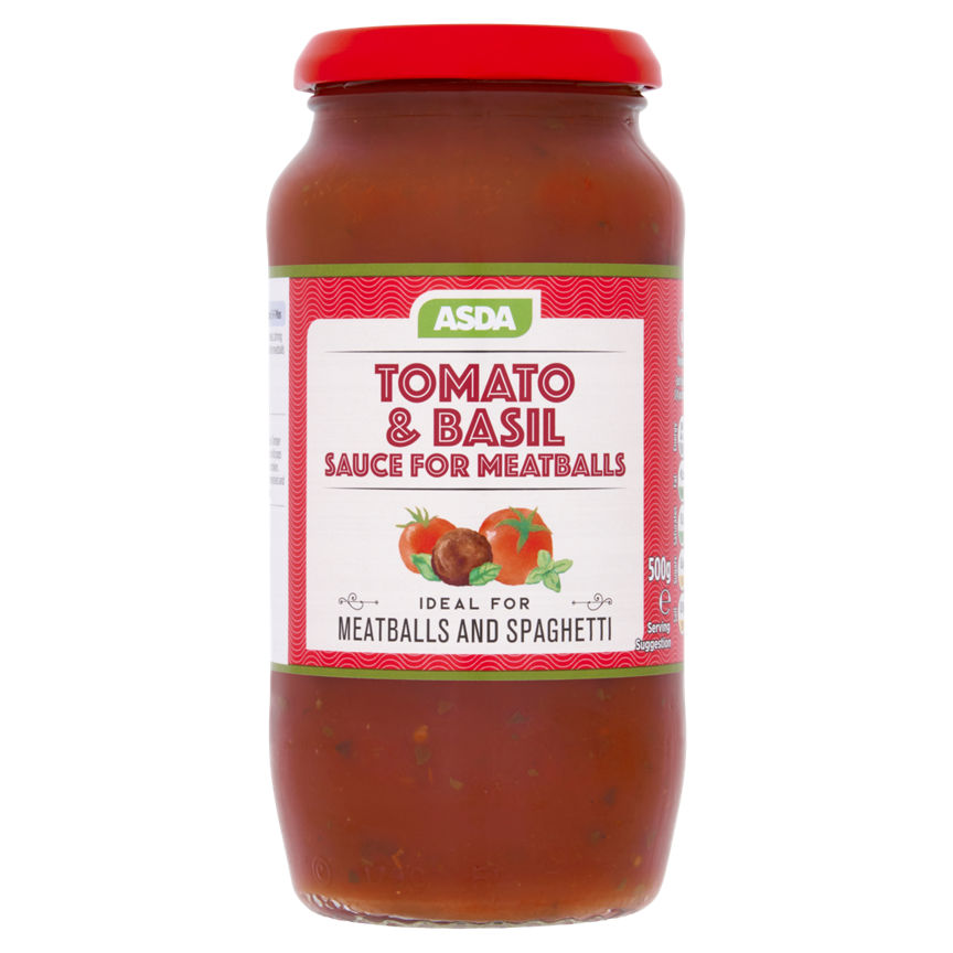 ASDA Tomato & Basil Sauce for Meatballs 500g GOODS ASDA   