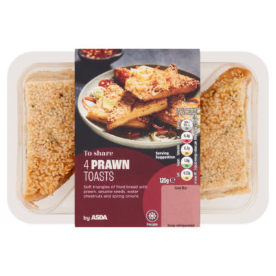 ASDA to Share Prawn Toasts Fried Bread Triangles 120g