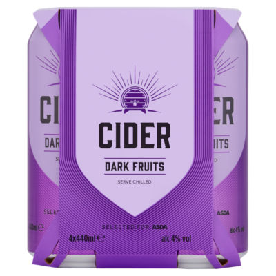 ASDA ASDA Dark Fruits Cider 4 x 440ml- Buy online at McGrocer